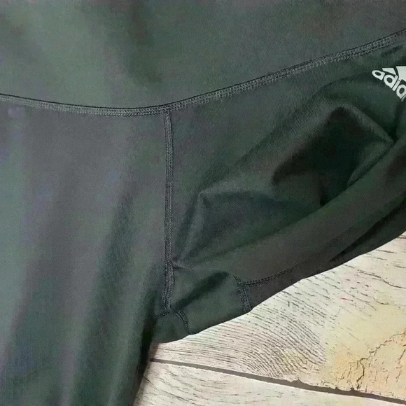 Adidas climalite women's black compression cropped leggings size medium - Picture 6 of 7